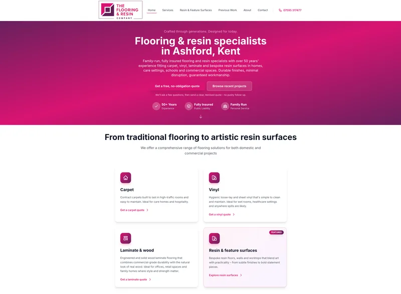 TFRCO new website homepage