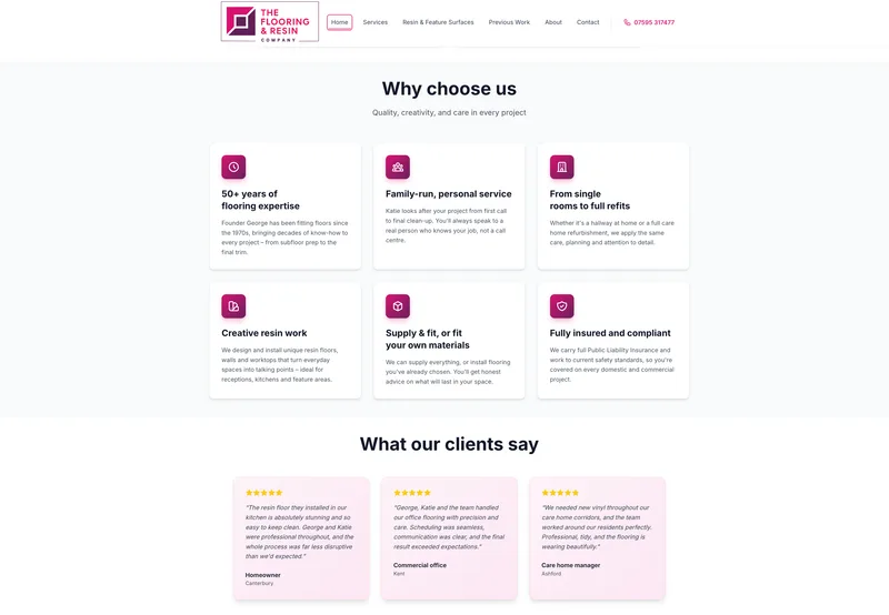 TFRCO why choose us and testimonials